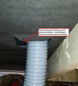 Leckage der Luftdichtheitsebene