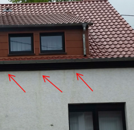 Nicht ordnungsgemäß entwässerte Unterspannbahn am Dach