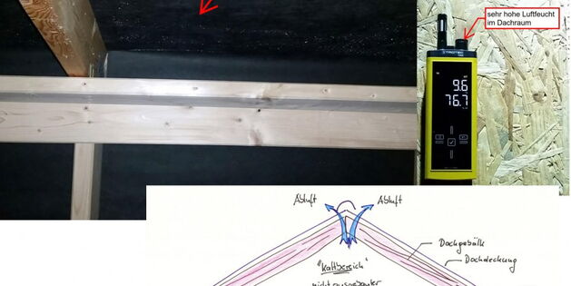 Leckage in der Unterspannbahn