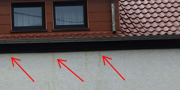 Nicht ordnungsgemäße Entwässerung der Unterspannbahn am Dach