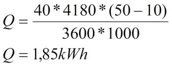 Berechnungsbeispiel der Warmwasserbereitung