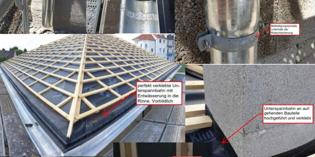 Leckage in der Unterspannbahn